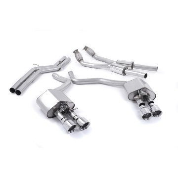 Audi S6 C7/S7 Sportback - Valved & Non-Resonated (Louder) Cat-Back Exhaust System with Polished Trims