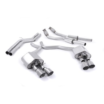 Audi S6 C7/S7 Sportback - Valved & Non-Resonated (Louder) Cat-Back Exhaust System with Titanium Trims