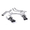 Audi S6 C7/S7 Sportback - Valved & Non-Resonated (Louder) Cat-Back Exhaust System with Cerakote Black Trims