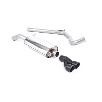 Audi A1 TFSI/VW Polo GTI 1.4 ACT/DSG - Non-Resonated (Louder) Cat-Back Exhaust System with Cerakote Black Trims