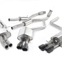 Audi S8 D4 Quattro - Resonated (Quieter) Cat-Back Exhaust System with Cerakote Black Trims