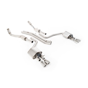 Audi S8 D4 Quattro - Non-Resonated Cat-Back Exhaust System