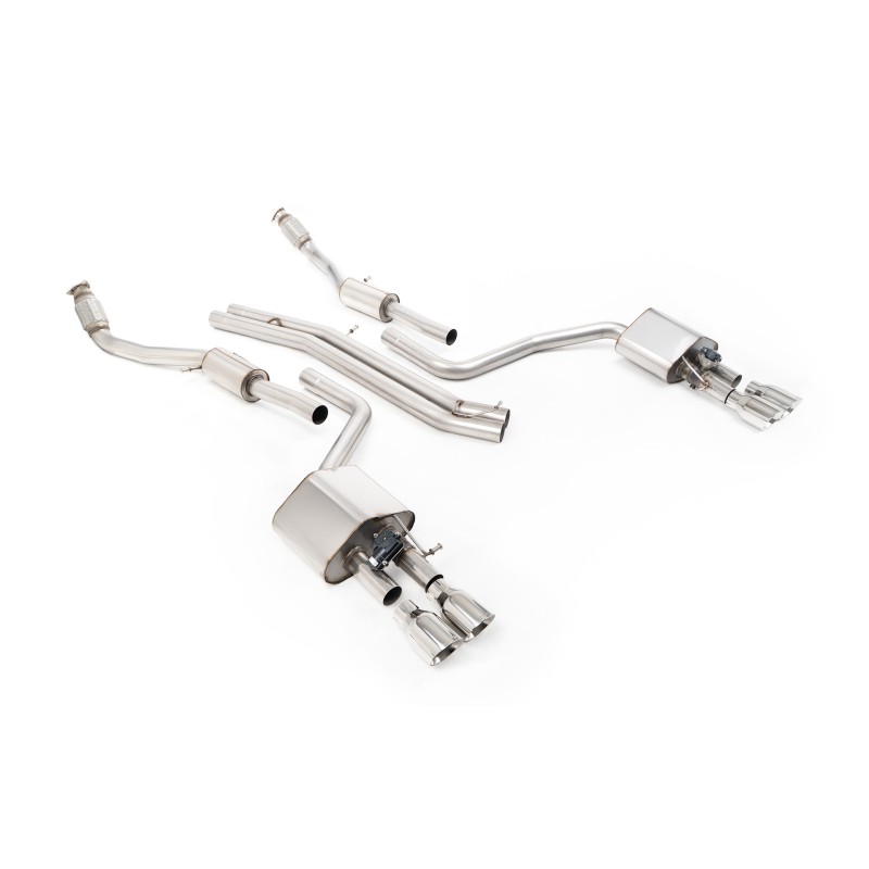Audi S8 D4 Quattro - Non-Resonated Cat-Back Exhaust System