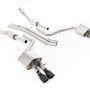 Audi S8 D4 Quattro - Non-Resonated (Louder) Cat-Back Exhaust System with Cerakote Black Trims