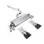 Audi S3 8V.2 - Non-Resonated (Louder) Cat-Back Exhaust System with Quad Round Cerakote Black Trims