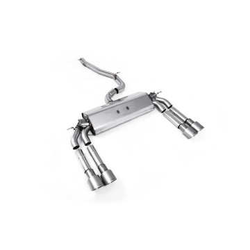 Audi S3 8V.2 - Non-Resonated (Louder) Cat-Back Exhaust System with Quad Round Titanium Trims
