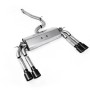 Audi S3 8V.2 - Non-Resonated (Louder) Cat-Back Exhaust System Quad Oval Cerakote Black Trims