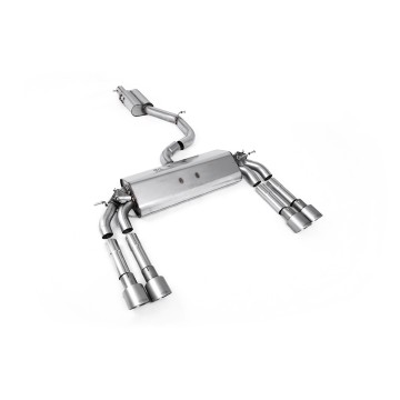 Audi S3 8V/V.2 - Resonated (Quieter) Cat-Back Exhaust System with Quad Round Titanium Trims