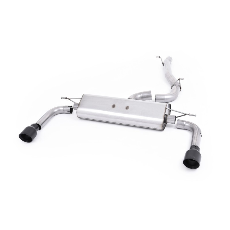 Audi A3 2.0 TFSI 8V (US only) - Non-Resonated (Louder) Cat-Back Exhaust System with Cerakote Black Trims