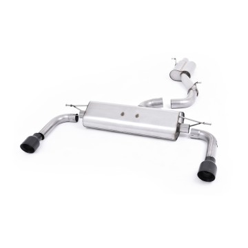 Audi A3 2.0 TFSI 8V (US only) - Resonated (Quieter) Cat-Back Exhaust System with Cerakote Black Trims