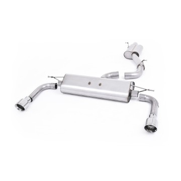 Audi A3 2.0 TFSI 8V (US only) - Resonated (Quieter) Cat-Back Exhaust System with Polished Trims
