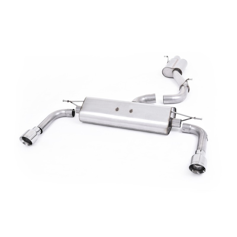 Audi A3 2.0 TFSI 8V (US only) - Resonated (Quieter) Cat-Back Exhaust System with Polished Trims