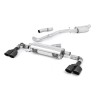 Audi S1 - Resonated (Quieter) Cat-Back Exhaust System with Quad Cerakote Black Oval Trims