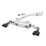 Audi S1 - Resonated (Quieter) Cat-Back Exhaust System with Quad Cerakote Black Round Trims