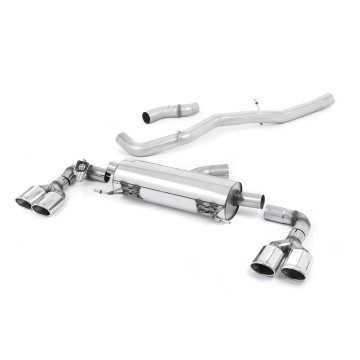 Audi S1 - Non-Resonated (Louder) Cat-Back Exhaust System with Quad Polished Oval Trims