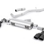 Audi S1 - Non-Resonated (Louder) Cat-Back Exhaust System with quad Cerakote Black Oval Trims