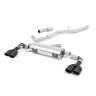 Audi S1 - Non-Resonated (Louder) Cat-Back Exhaust System with quad Cerakote Black Oval Trims