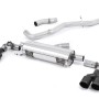 Audi S1 - Non-Resonated (Louder) Cat-Back Exhaust System with Quad Cerakote Black Round Trims