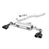 Audi S1 - Non-Resonated (Louder) Cat-Back Exhaust System with Quad Cerakote Black Round Trims