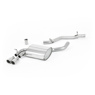 Audi A3 3.2 V6 Quattro - Non-Resonated (Louder) Cat-Back Exhaust System with Polished Trims