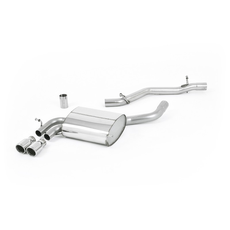 Audi A3 3.2 V6 Quattro - Non-Resonated (Louder) Cat-Back Exhaust System with Polished Trims