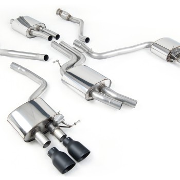 Audi SQ5 Supercharged - Cat-Back Exhaust System with Quad Cerakote Black Trims