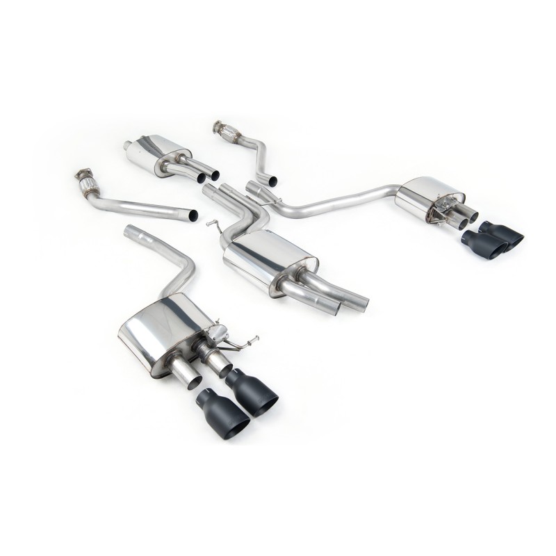 Audi SQ5 Supercharged - Cat-Back Exhaust System with Quad Cerakote Black Trims