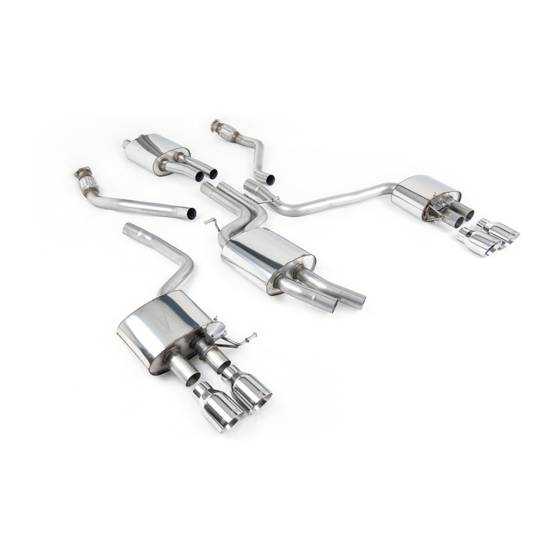 Audi SQ5 Supercharged - Cat-Back Exhaust System with Quad Polished Trims