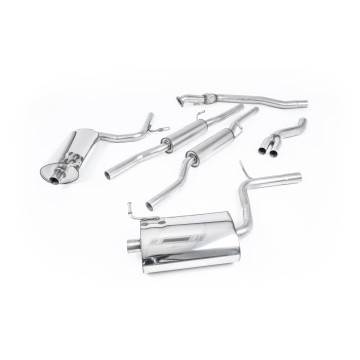 Audi A4 2.0 B7 Quattro/DTM - Resonated (Quieter) Cat-Back Exhaust System with GT100 Trims (For Manual Models)