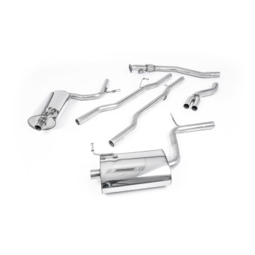 Audi A4 2.0 B7 Quattro/DTM - Non-Resonated (Louder) Cat-Back Exhaust System with GT100 Trims (For Manual Models)