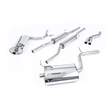 Audi A4 2.0 B7 Quattro/DTM - Resonated (Quieter) Cat-Back Exhaust System with GT100 Trims (For Tiptronic Models)