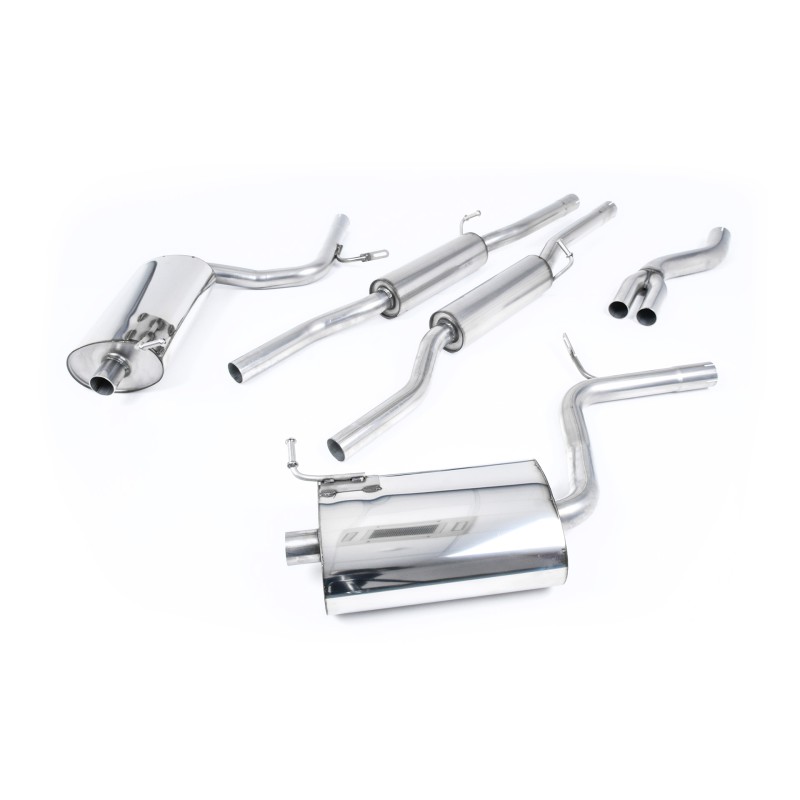 Audi A4 2.0 B7 Quattro/DTM - Resonated (Quieter) Cat-Back Exhaust System with GT100 Trims (For Tiptronic Models)