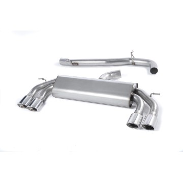 Audi S3 8V/8V.2 - Non-Valved & Non-Resonated (Loudest) Cat-Back Race Exhaust System with Quad Oval Polished Trims