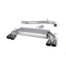 Audi S3 8V/8V.2 - Non-Valved & Non-Resonated (Louder) Cat-Back Race Exhaust System with Quad Round Cerakote Black Trims
