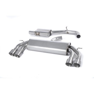 Audi S3 8V/8V.2 - Non-Valved & Resonated (Quieter) Cat-Back Race Exhaust System with Quad Round Titanium Trims