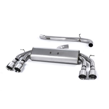 Audi S3 8V/8V.2 Sportback Non GPF - Non-Valved & Non-Resonated (Louder) Cat-Back Race Exhaust System with Quad Round Polished Trims