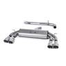 Audi S3 8V/8V.2 Sportback Non GPF - Non-Valved & Non-Resonated (Louder) Cat-Back Race Exhaust System with Quad Round Titanium Trims