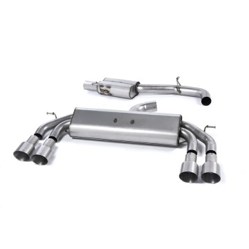 Audi S3 8V/8V.2 Sportback Non GPF - Non-Valved & Resonated (Quieter) Cat-Back Race Exhaust System with Quad Round Titanium Trims