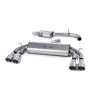 Audi S3 8V/8V.2 Sportback Non GPF - Non-Valved & Resonated (Quieter) Cat-Back Race Exhaust System with Quad Round Titanium Trims