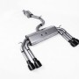 Audi S3 8V/V.2 - Non-Valved & Resonated (Quieter) Cat-Back Race Exhaust System with Quad Round Cerakote Black Trims