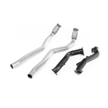 Large Bore Downpipes with Catalyst Bypass Pipes For Milltek Cat-Back (Audi C7 RS6/RS7/S6/S7)