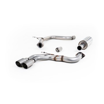 Audi A3 2.0 TDI MQB - Resonated (Quieter) Cat-Back Exhaust System with Titanium Trims