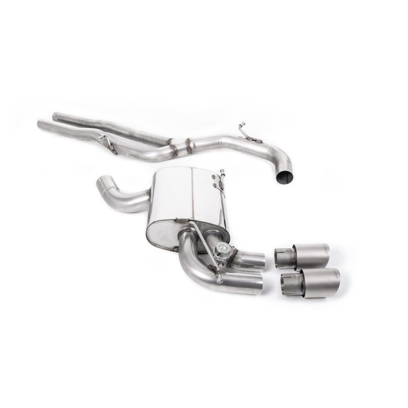 Audi RS3 8P Sportback S Tronic - Non-Resonated (Louder) Cat-Back Exhaust System with Titanium Trims