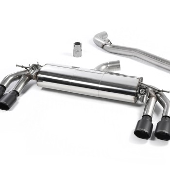 Audi TTS MK3 - Non-Resonated (Louder) Cat-Back Exhaust System with Cerakote Black Oval Tips