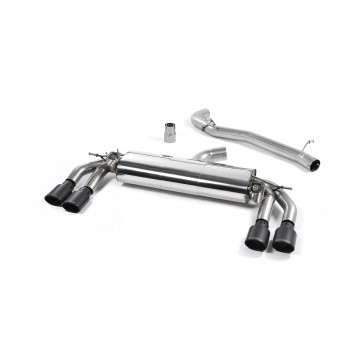 Audi TTS MK3 - Non-Resonated (Louder) Cat-Back Exhaust System with Cerakote Black Oval Tips
