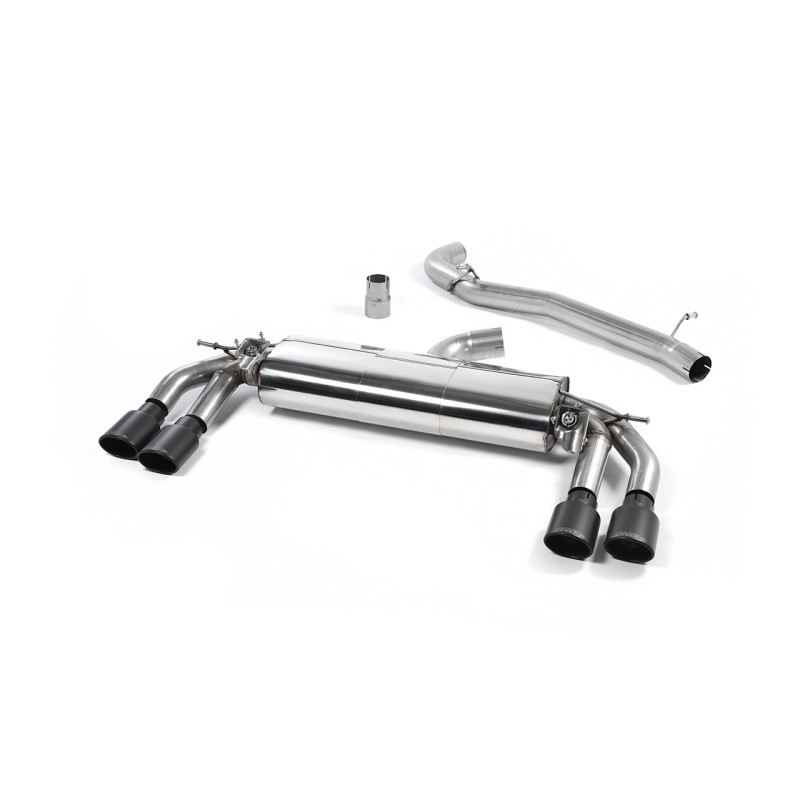 Audi TTS MK3 - Non-Resonated (Louder) Cat-Back Exhaust System with Cerakote Black Oval Tips