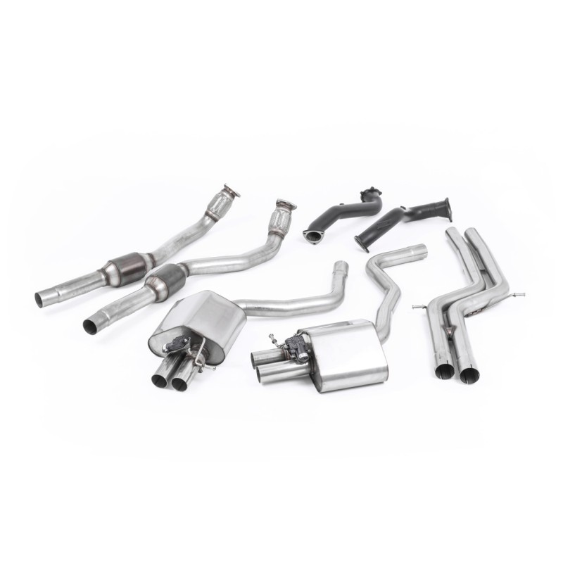 Audi RS6/RS7 C7 - Non-Resonated (Louder) Complete Exhaust System - Uses OE Trims