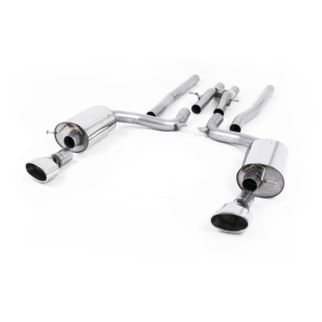 Audi RS6 C6 - Non-Resonated (Louder) Cat-Back Exhaust System with Polished Dual-Oval Trims