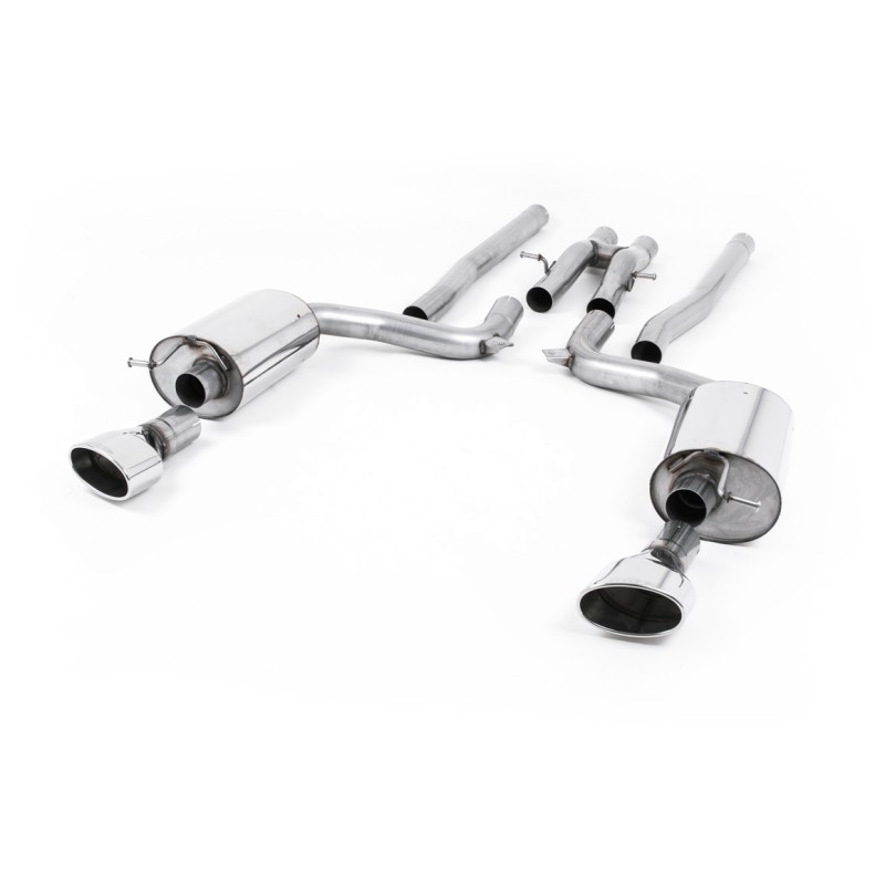 Audi RS6 C6 - Non-Resonated (Louder) Cat-Back Exhaust System with Polished Dual-Oval Trims