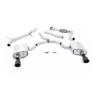 Audi A4 2.0 B9 Quattro - Non-Resonated (Louder) Cat-Back Exhaust System with Dual GT-100 Cerakote Black Trims